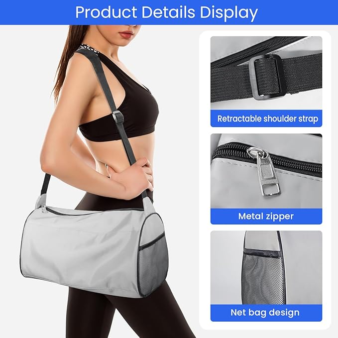 C&F BOGMOST Small Gym Bag for Women & Men,Small Lightweight Duffel Bag Carry On Bags Mini Duffel