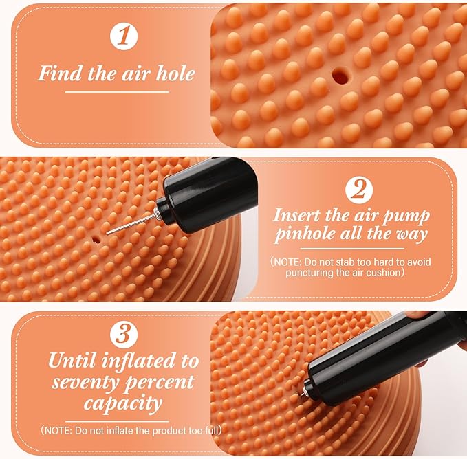 Libima 4 Pcs Wiggle Seat Inflated Wobble Cushion for Sensory Kid 13 Inches Balance Disc Flexible