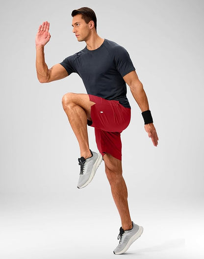 Men's Running Shorts with Zipper Pockets 9 Inch/ 7 Inch / 5 Inch Lightweight Quick Dry Gym Workout