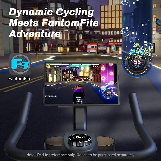MERACH Exercise Bike, Brake Pad Stationary Bike with Exclusive App, Low Noise Indoor Cycling Bike
