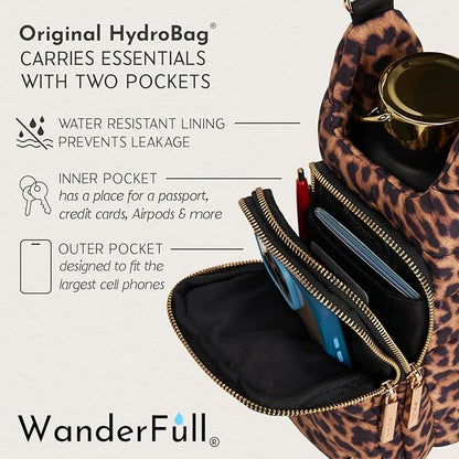 WanderFull® Original HydroBag® Collection, Water Bottle Holder w/Strap & Phone Pocket, Hands-Free