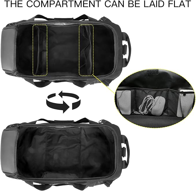 TUGUAN Extra Large Travel Duffle Bag Backpack for Men with Adjustable Dividers 120L Big Weekend