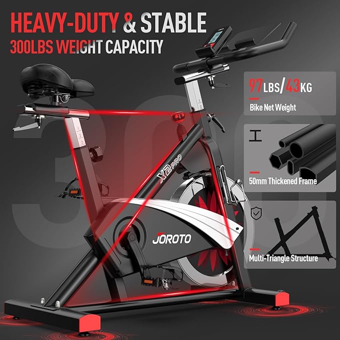 JOROTO X2|X2PRO Exercise Bike, X4S Bluetooth Stationary Indoor Cycling Bike with Readable 100