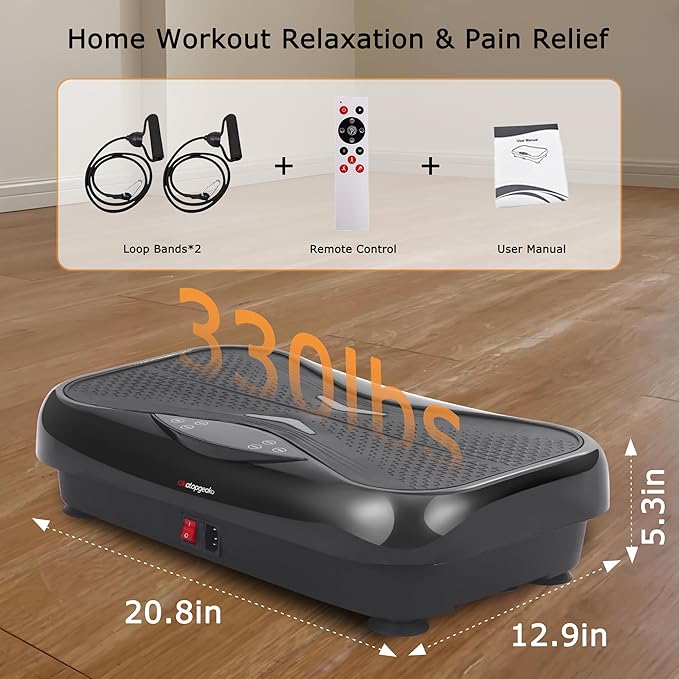 Whole Body Vibration Plate Exercise Machine ??Power Vibrating Plate for Lymphatic Drainage Weight