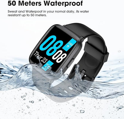 Fitness Tracker, Fitness Watch with Blood Oxygen, Blood Pressure & Heart Rate Monitor, Steps
