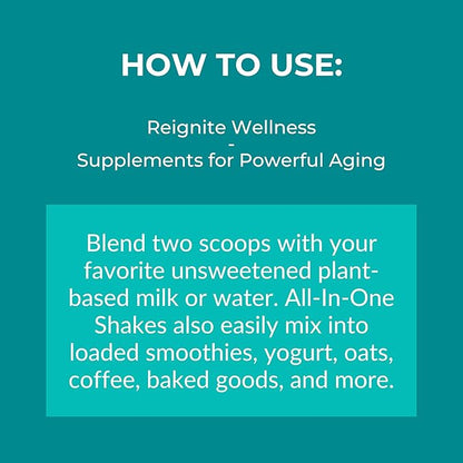 Reignite Wellness by JJ Virgin | Vanilla Plant-Based All-in-One Shake | New & Improved Formula
