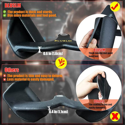 LAT Pull Down Bar for Cable Machine, LAT Pulldown Attachments T Bar V Bar Cable Attachment, Back