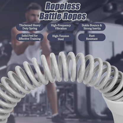 New Upgrade 2nd Generation Weighted Ropeless Battle Ropes for Home Gym,Quiet Cordless Training Rope