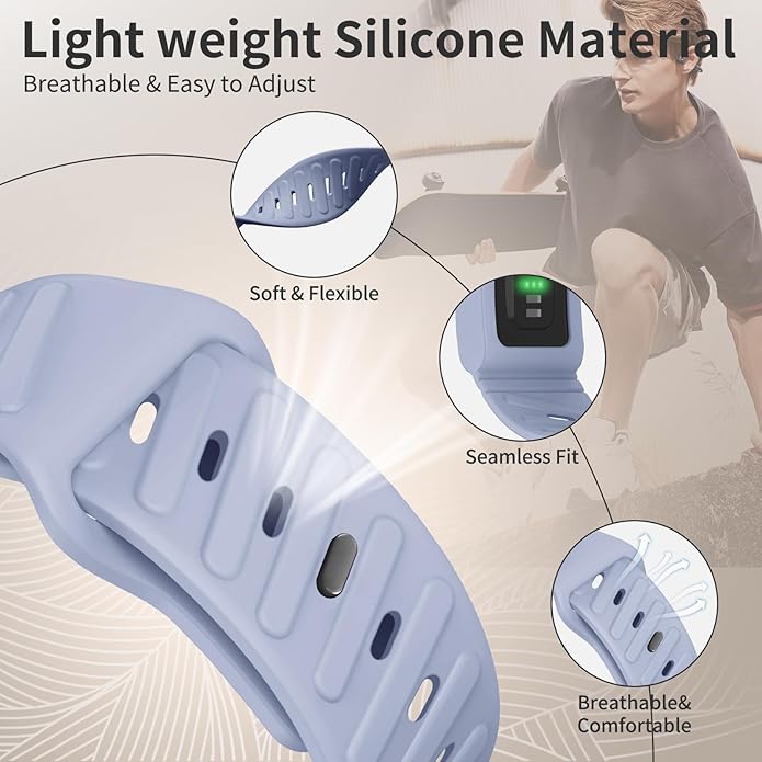 Silicone Sport Band Compatible with Whoop 4.0 Band for Men Women,Soft Comfort Durable Replacement