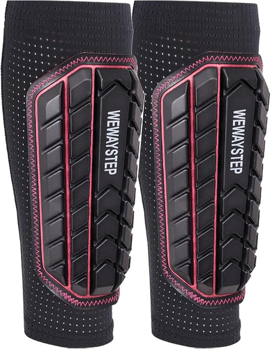 Shin Guards Soccer Kids Youth, Adult Shin Guards with Honeycomb Padding，Breathable & Anti-Slip Calf