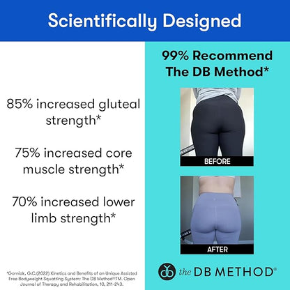 The DB Method Squat Machine, Workout Equipment for Home Gym, Exercise Leg and Glutes, Low Impact