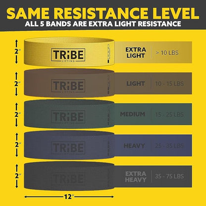 Fabric Resistance Bands for Working Out - Booty Bands for Women and Men - Exercise Bands Resistance