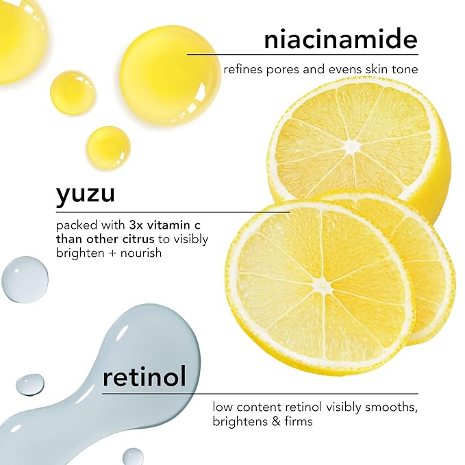 Saturday Skin Yuzu Vitamin C Sleep Mask Regenerist Retinol Ultra Rich Face Moisturizer Cream Smooth