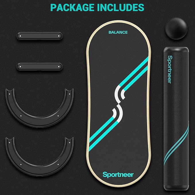 Sportneer Balance Board 7 Modes Wobble Board with Adjustable Stoppers Exercise Balancing Stability