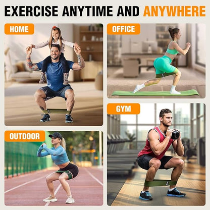 Fabric Resistance Bands for Working Out - Exercise Bands for Women and Men, Booty Bands for Legs