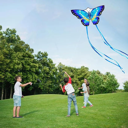 HONBO Butterfly Kites for Kids & Adults,55" x 28" Large Beginner Kite for Kids Ages 4-8,Easy to Fly