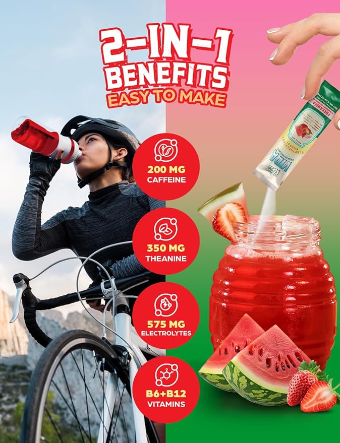 Hydration + Energy Electrolyte Drink Mix ??Variety Pack with Hibiscus, Coffee Horchata & Strawberry