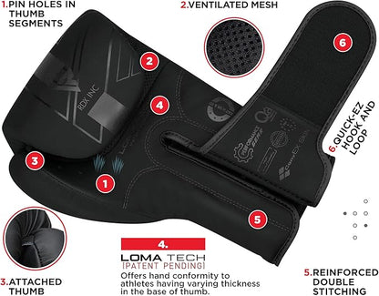 RDX Boxing Gloves, Pro Training Sparring, Maya Hide Leather, Muay Thai MMA Kickboxing, Men Women