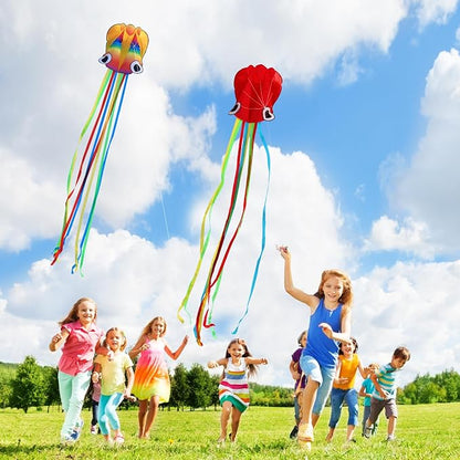 Large Octopus Kites for Kids & Adults,Big Kite for Beginners, Kites for Kids Ages 4-8,Outdoors