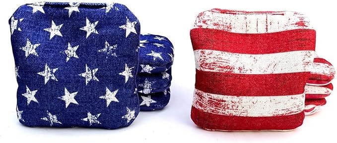Professional Dual Sided Cornhole Bags- 16 oz 6x6 w/Premium Resin Fill - Official Tournament