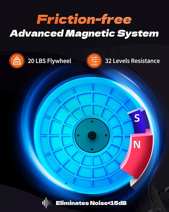 Elliptical Machine, Elliptical Exercise Machine for Home with Hyper-Quiet Magnetic Drive System