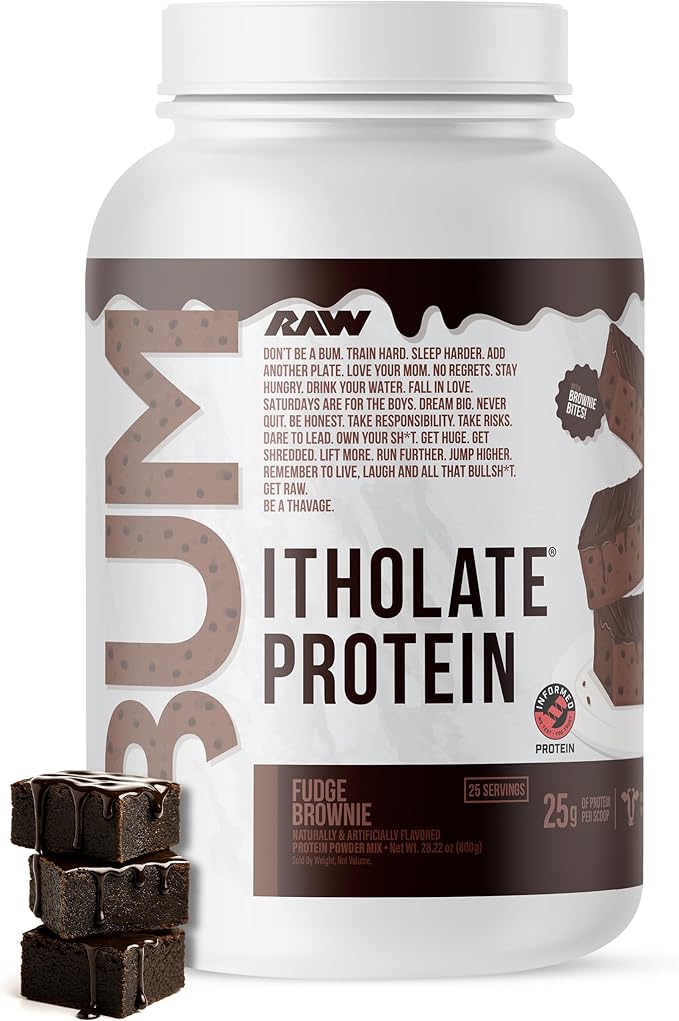 RAW Whey Isolate Protein Powder, Fudge Brownie (CBUM Itholate Protein) - 100% Grass-Fed Sports