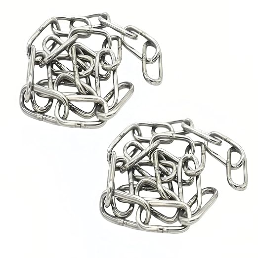 1/16 inch(1.5mm) Wire Diameter Stainless Steel Safety Chains 20 inch Long Link Rings Light Duty