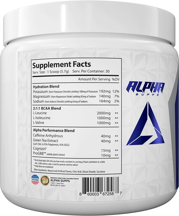Amino NRG+ BCAA Amino Energy Recovery Powder - Hydration Blend with Electrolytes - Focus Blend for
