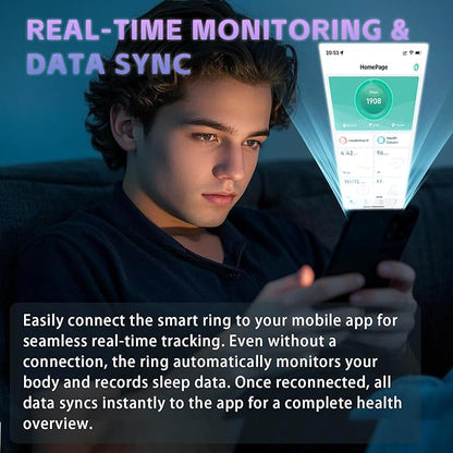 Smart Ring for Men Women ??Fitness Tracker Ring with Heart Rate, SpO2, Blood Pressure, Sleep
