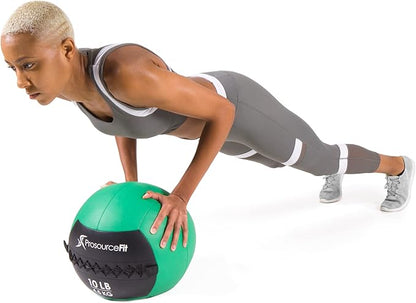 ProsourceFit Soft Medicine Balls, Wall Balls and Full Body Dynamic Exercises, Color-Coded Weights:
