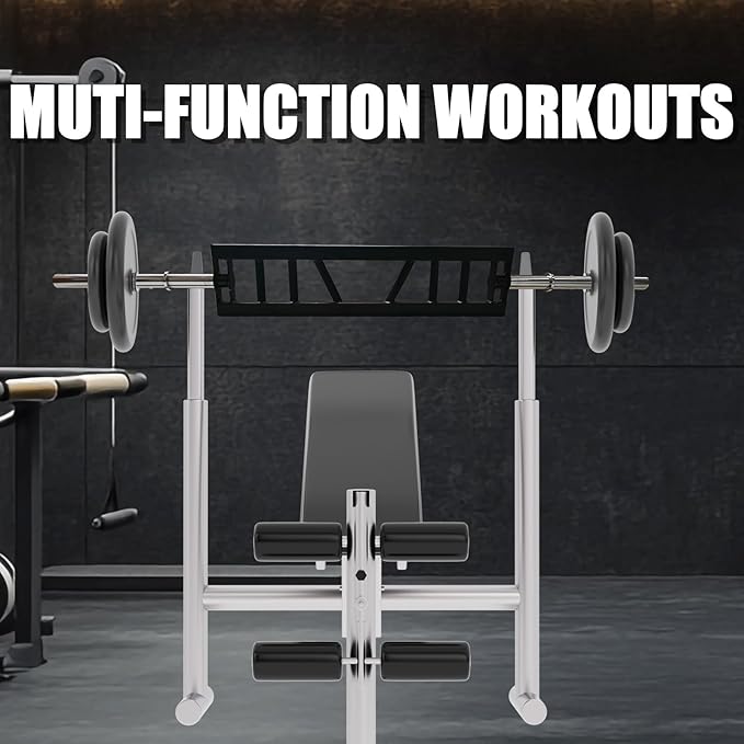 Multi Grip Barbell Swiss Bar | Cambered Barbell Multi Grip Olympic Barbell, Fits 2-inch Olympic