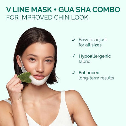 PLANTIFIQUE V-Line Collagen Mask for face 5 PCS | Chin Strap for Women & Men | V Line Lifting Mask