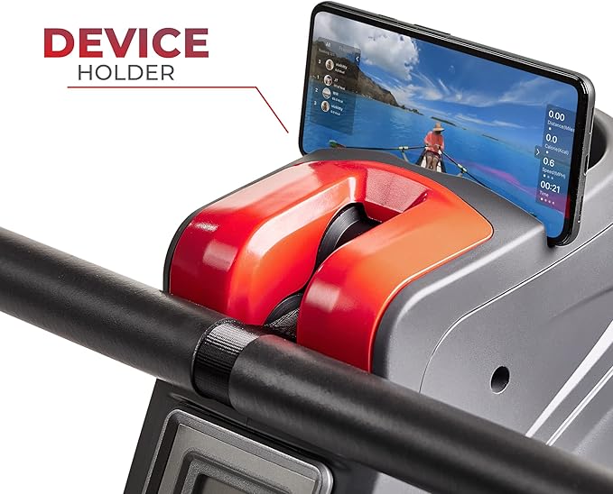 Sunny Health & Fitness Multi-Function Premium Magnetic Rowing Machine, Bicep Curls, Upward Rows