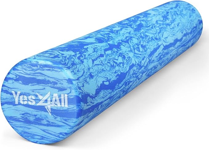 Yes4All EVA Firm Foam Roller for Back - Round Back Roller for Exercise, Yoga & Pilates 12/18/24/36