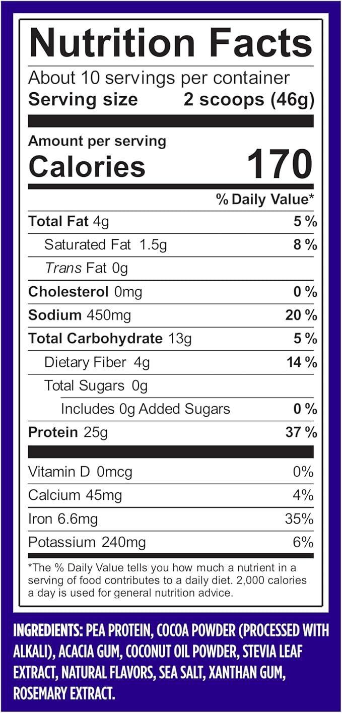Vega Original Essential Protein - 25g Plant-Based Protein, Creamy Chocolate, 10 Servings, Vegan