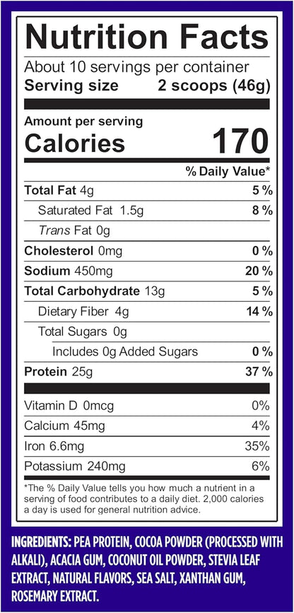 Vega Original Essential Protein - 25g Plant-Based Protein, Creamy Chocolate, 10 Servings, Vegan