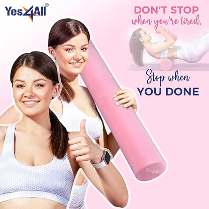 Yes4All EVA Firm Foam Roller for Back - Round Back Roller for Exercise, Yoga & Pilates 12/18/24/36