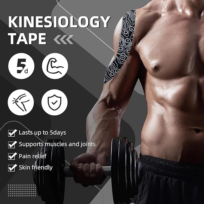 OK TAPE Kinesiology Tape Bulk 103Feet, Pro Adhesive, Water-Resistant k Tape, Elastic Athletic Tape
