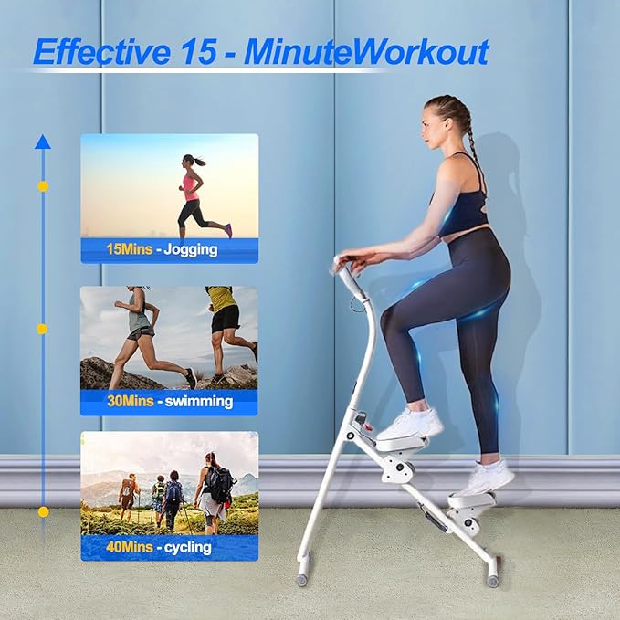 Stair Stepper for Home Vertical Climber, Foldable Full Body Exercise Aerobic Climbing Machines