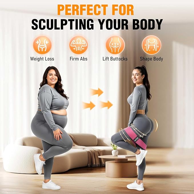 Fabric Resistance Bands for Working Out - Exercise Bands for Women and Men, Booty Bands for Legs