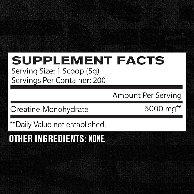 Jacked Factory Creatine Monohydrate Powder 1000g - 5g Daily Creatine Supplement for Men and Women