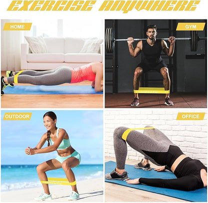 12 Pcs Latex Resistance Loop Exercise Bands for Booty Workout Stretch Exercise Bands Non Slip for