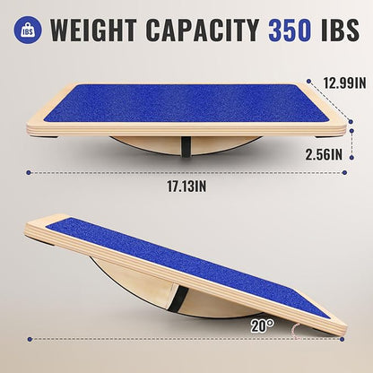 Balance Board Professional Wobble Board for Adults Anti-Slip 350LBS Balance Boards for Physical