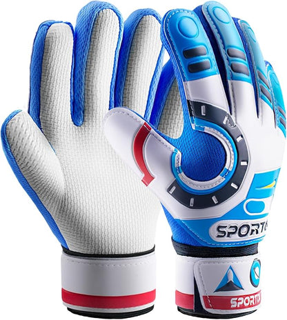 Sportout Kids Goalkeeper Gloves, Soccer Gloves with Double Wrist Protection and Non-Slip Wear