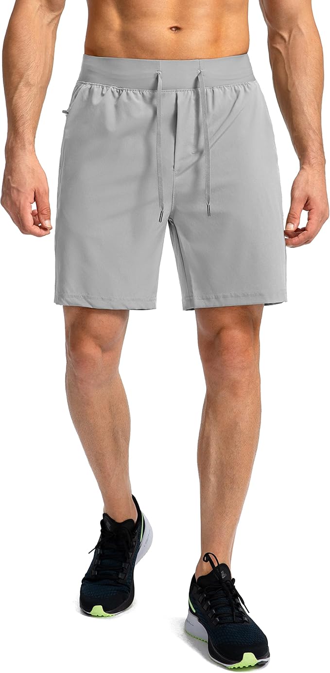 Men's Running Shorts with Zipper Pockets 9 Inch/ 7 Inch / 5 Inch Lightweight Quick Dry Gym Workout