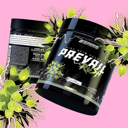 Cutler Nutrition High Stim Pre Workout Powder Prevail Rush Preworkout for Men & Women for Intense
