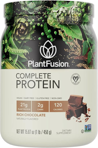 PlantFusion Complete Vegan Protein Powder - Plant Based Protein Powder with BCAAs, Digestive