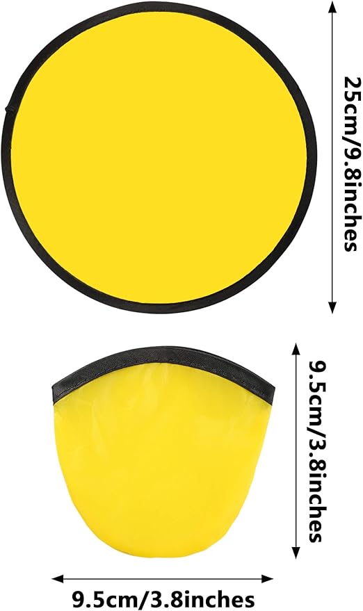 Gejoy Foldable Flying Disc Fans Bulk with Bags 9.8 Inch DIY Sublimation Handheld Cooling Fan Beach