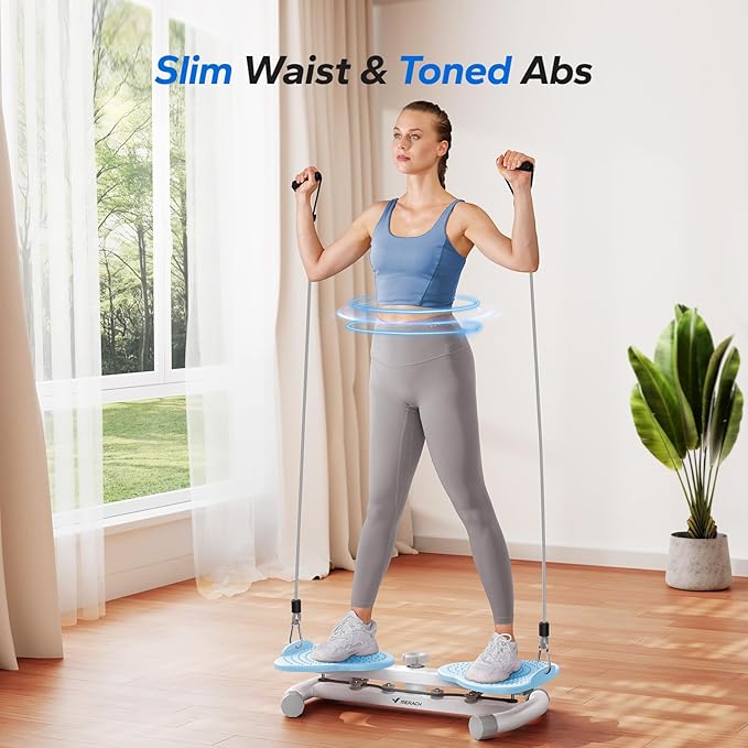 MERACH Waist Twister Machine, Ab Twist Board with 300 lbs Weight Capacity, Abs Workout for Slim