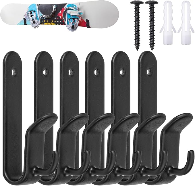 Snowboard Wall Mount Clips, Horizontal Skateboard Wall Mount，Snowboard Display Stand for Room